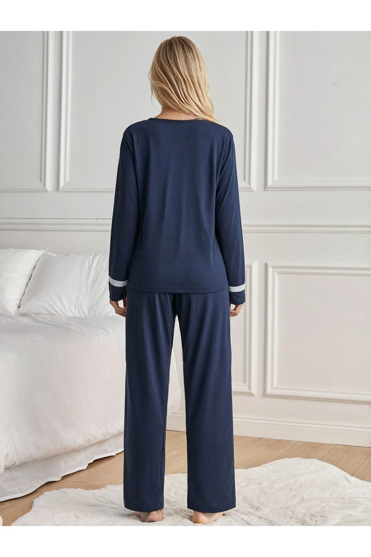 Baskılı Uzun Kollu Pijama Takımı