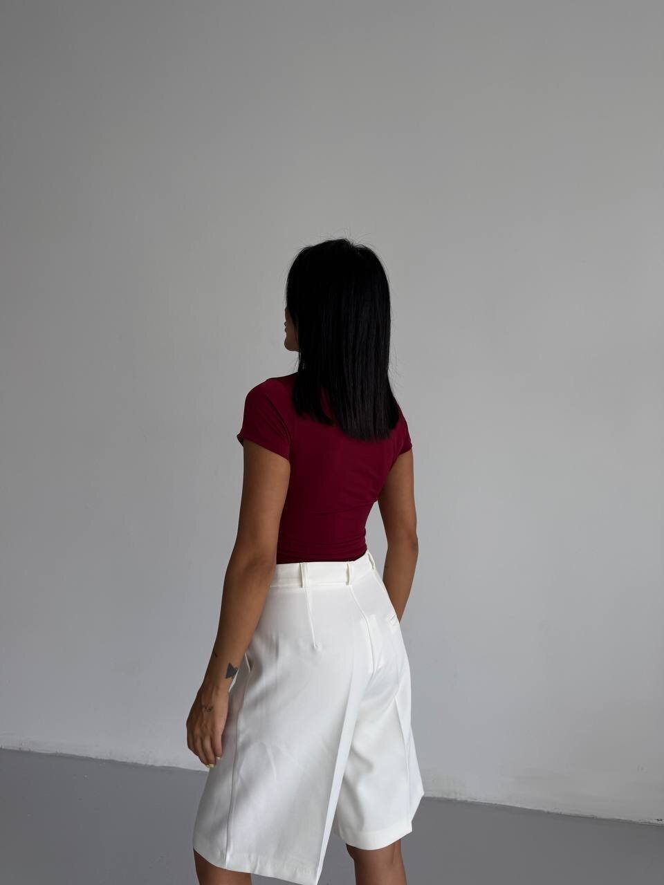 Bordo Basic Sandy Kumaş Bluz