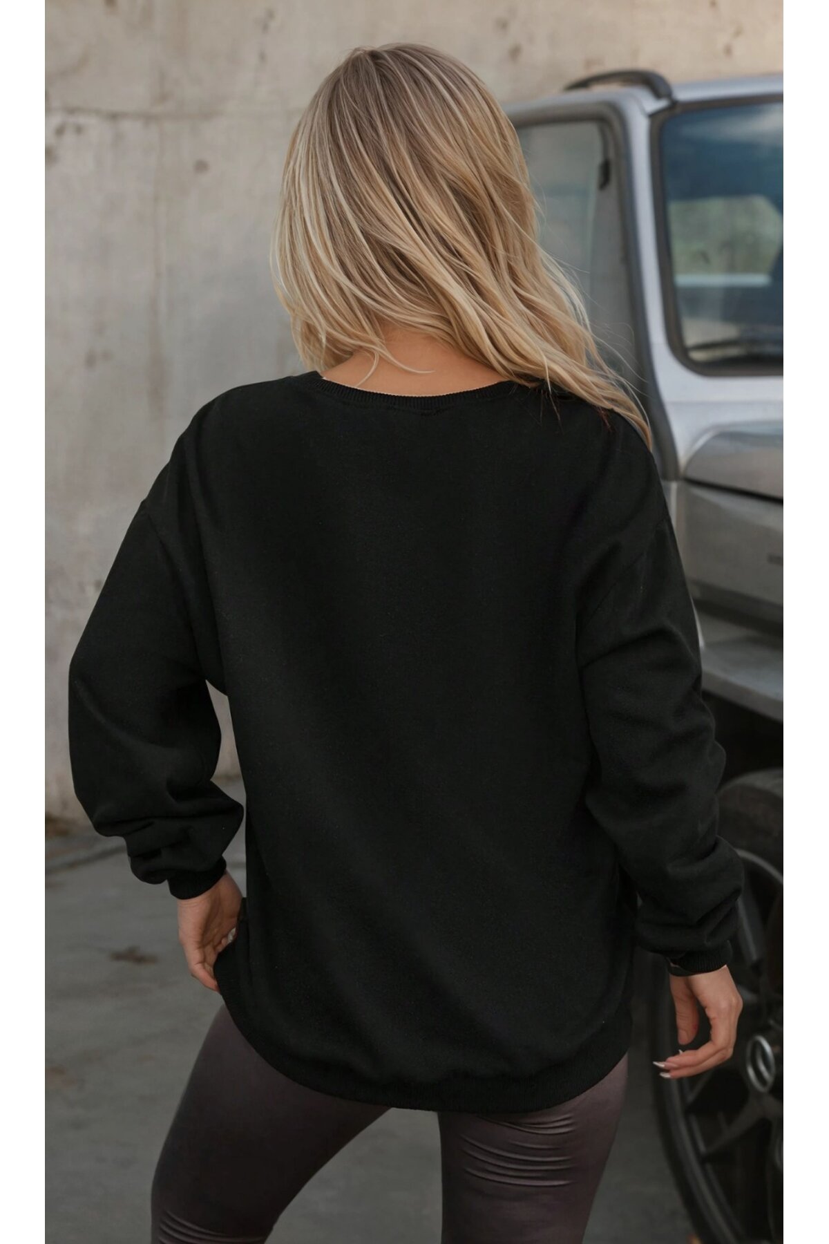 California Baskılı Üç İplik Oversize Sweatshirt