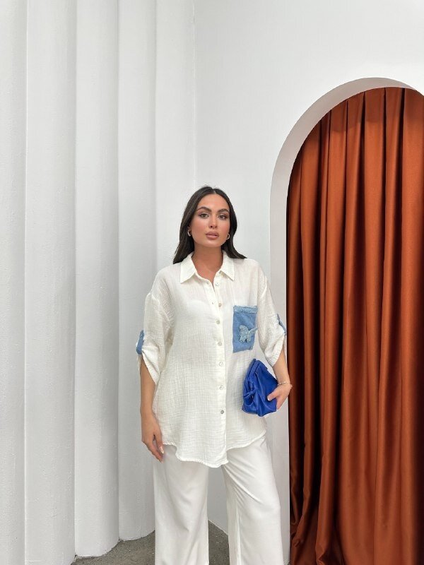 Cebi Kot Detaylı Gömlek