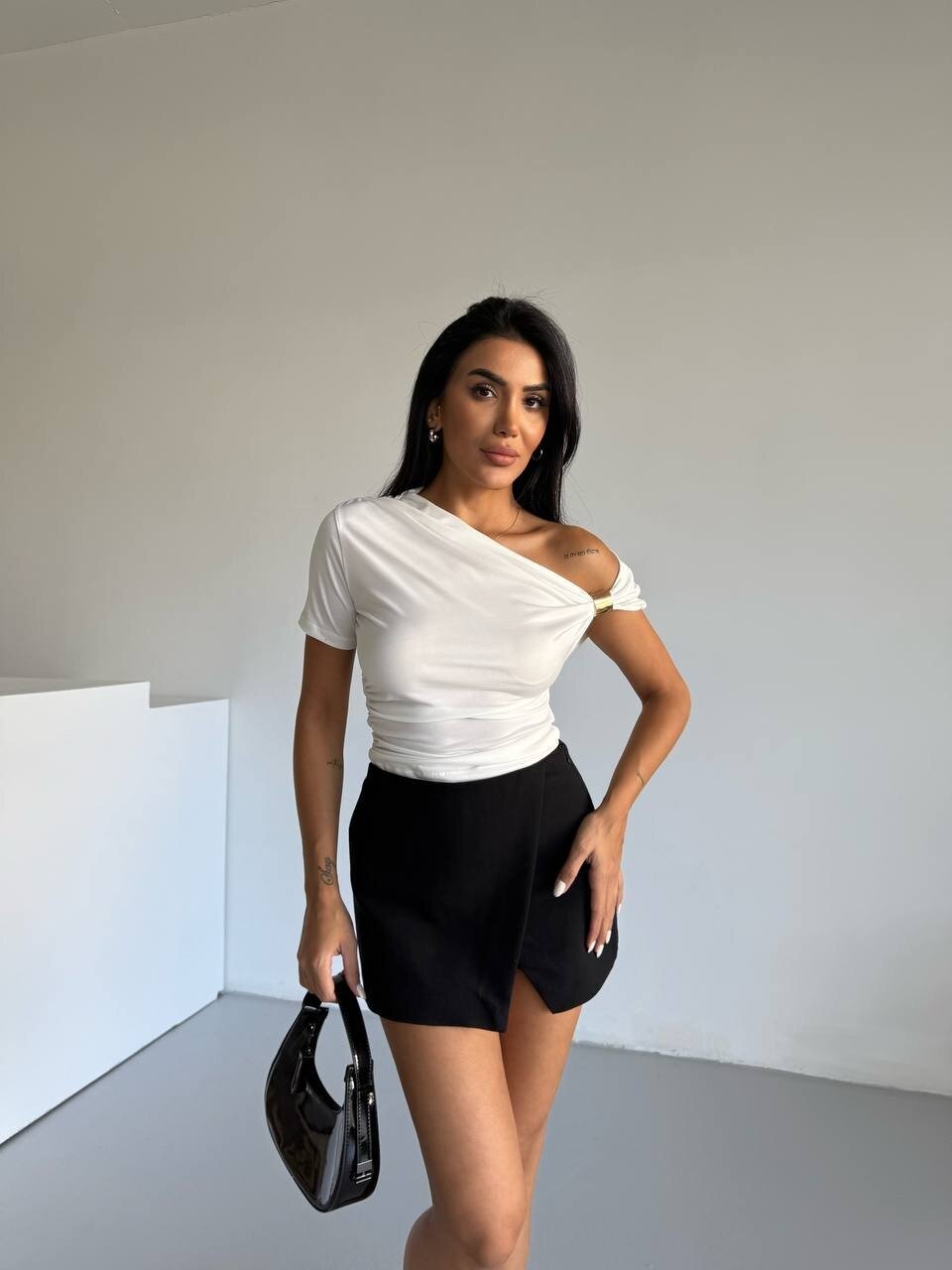 Kadın Beyaz Kol Detay Sandy Bluz