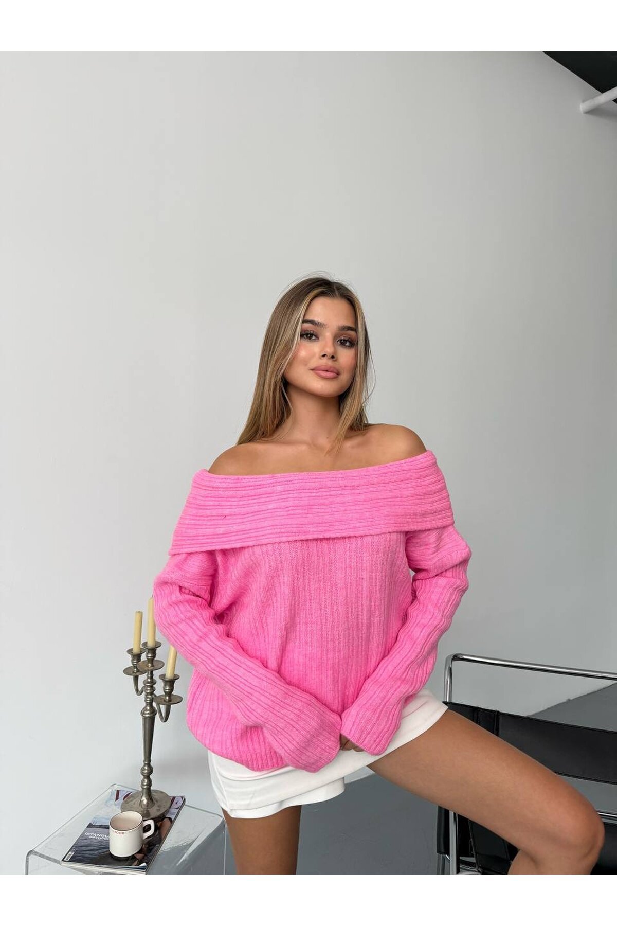 Madonna Yaka Triko Bluz