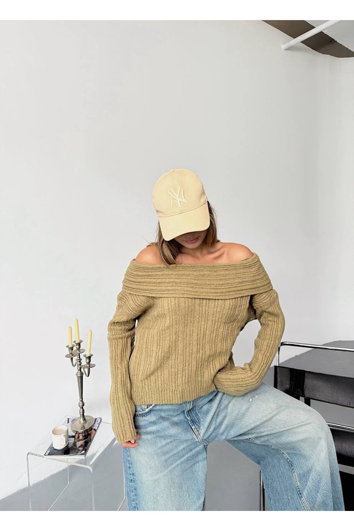 Madonna Yaka Triko Bluz