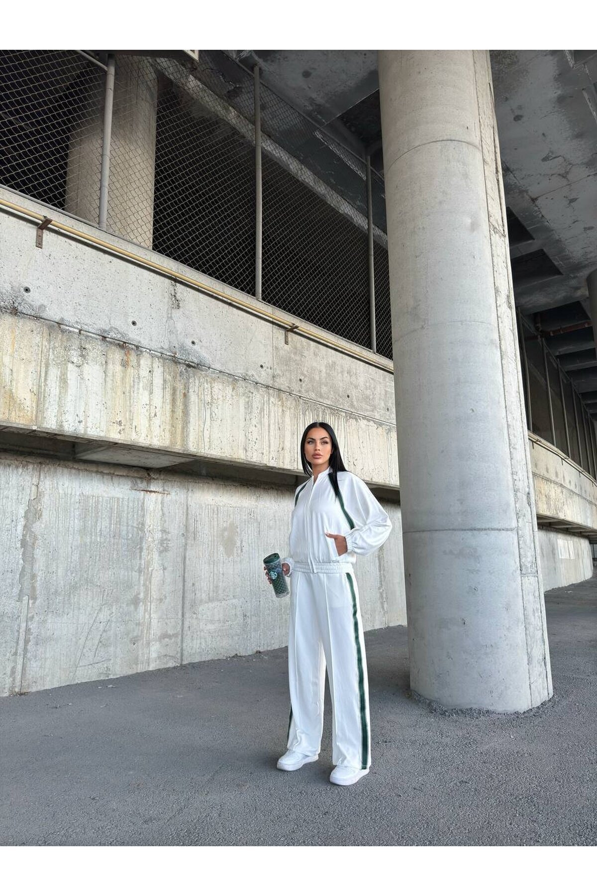 Modal Kumaş Çizgi Detay Alt Üst Takım