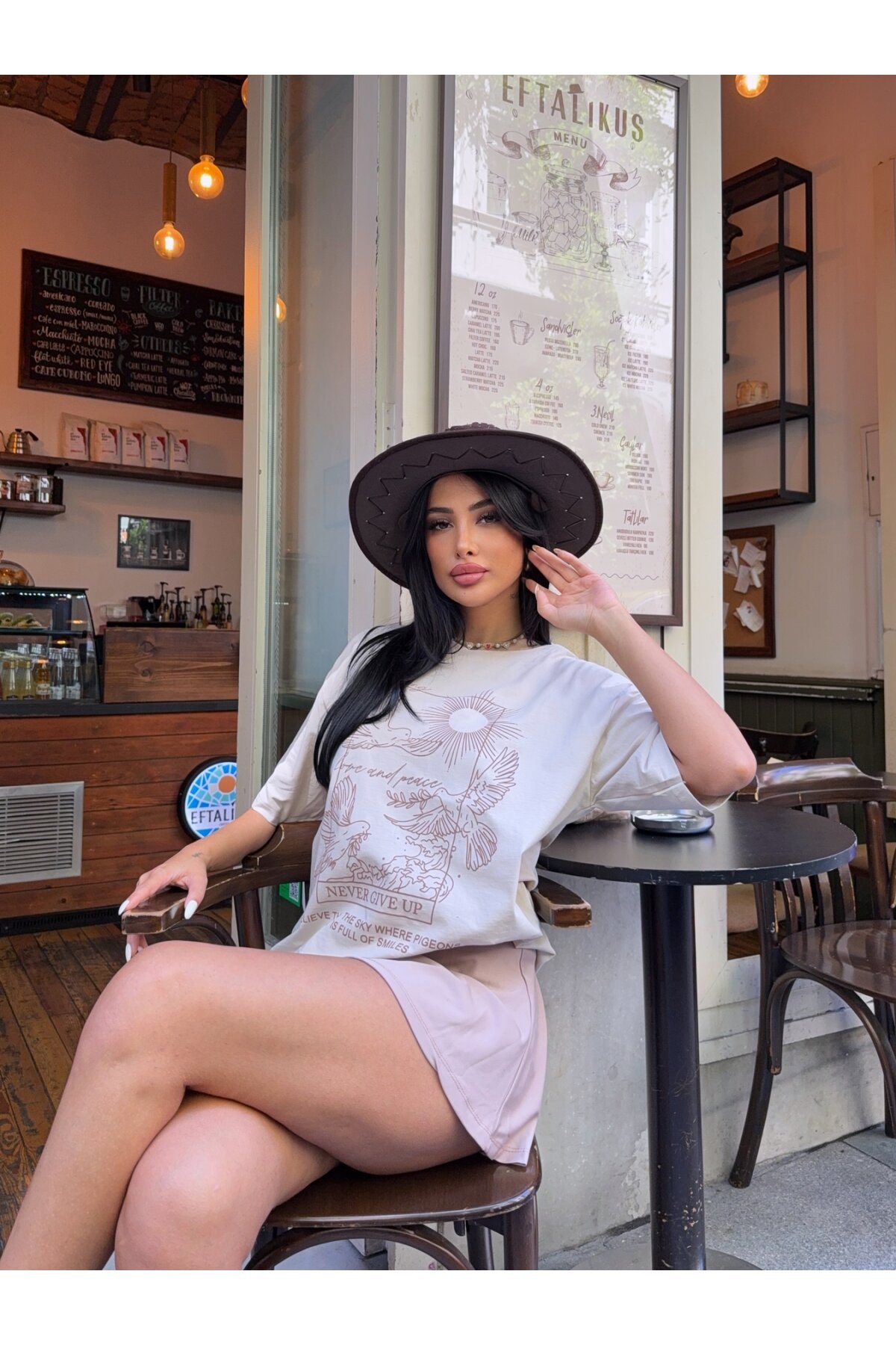 Oversize Baskılı T-Shirt