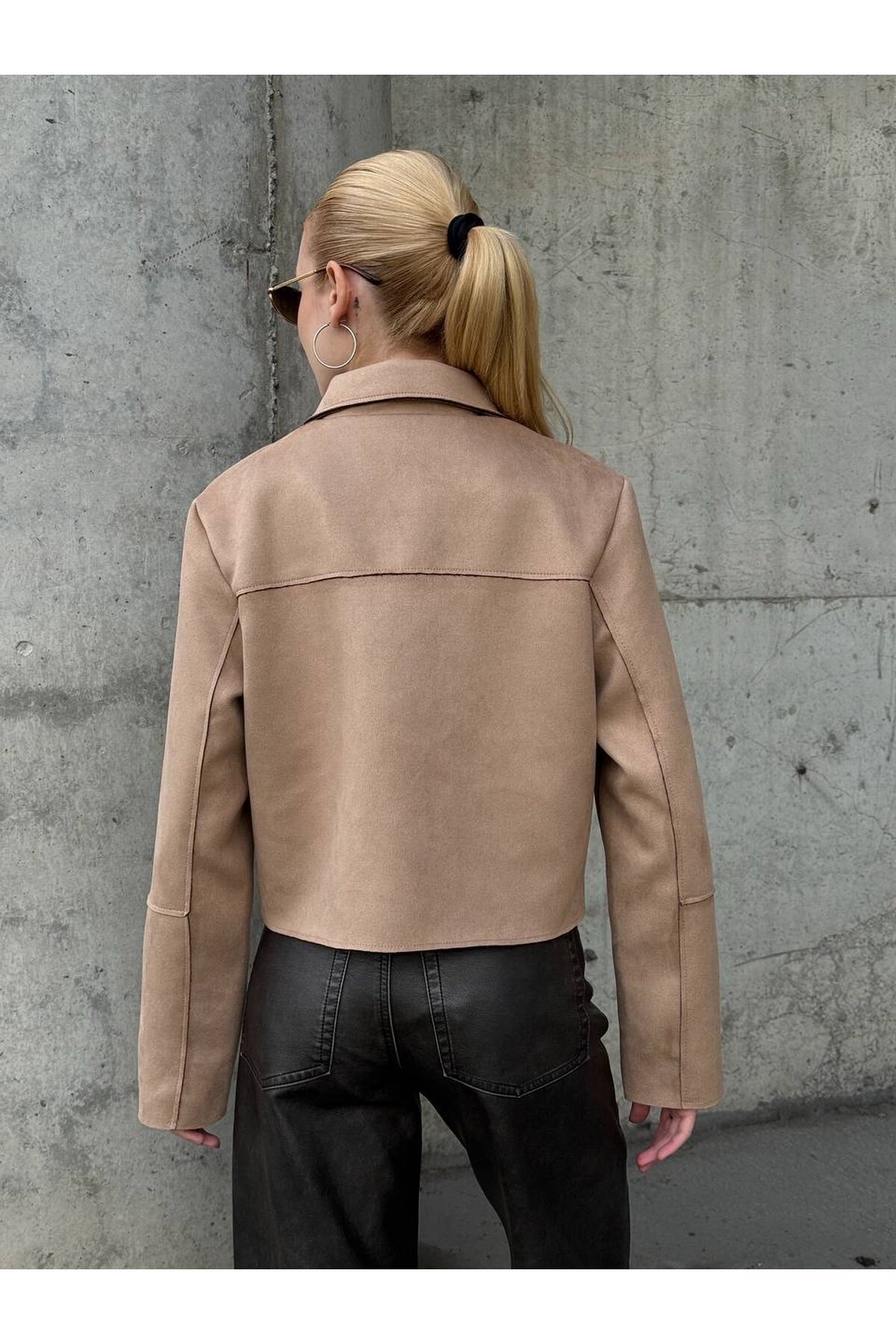 Süet Düğmeli Ceket