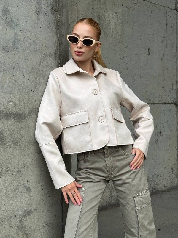 Süet Düğmeli Ceket