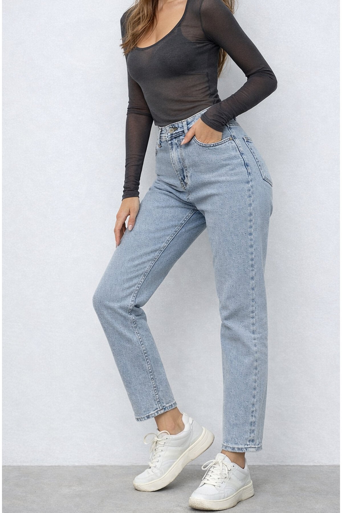 Açık Mavi Esnek Jean