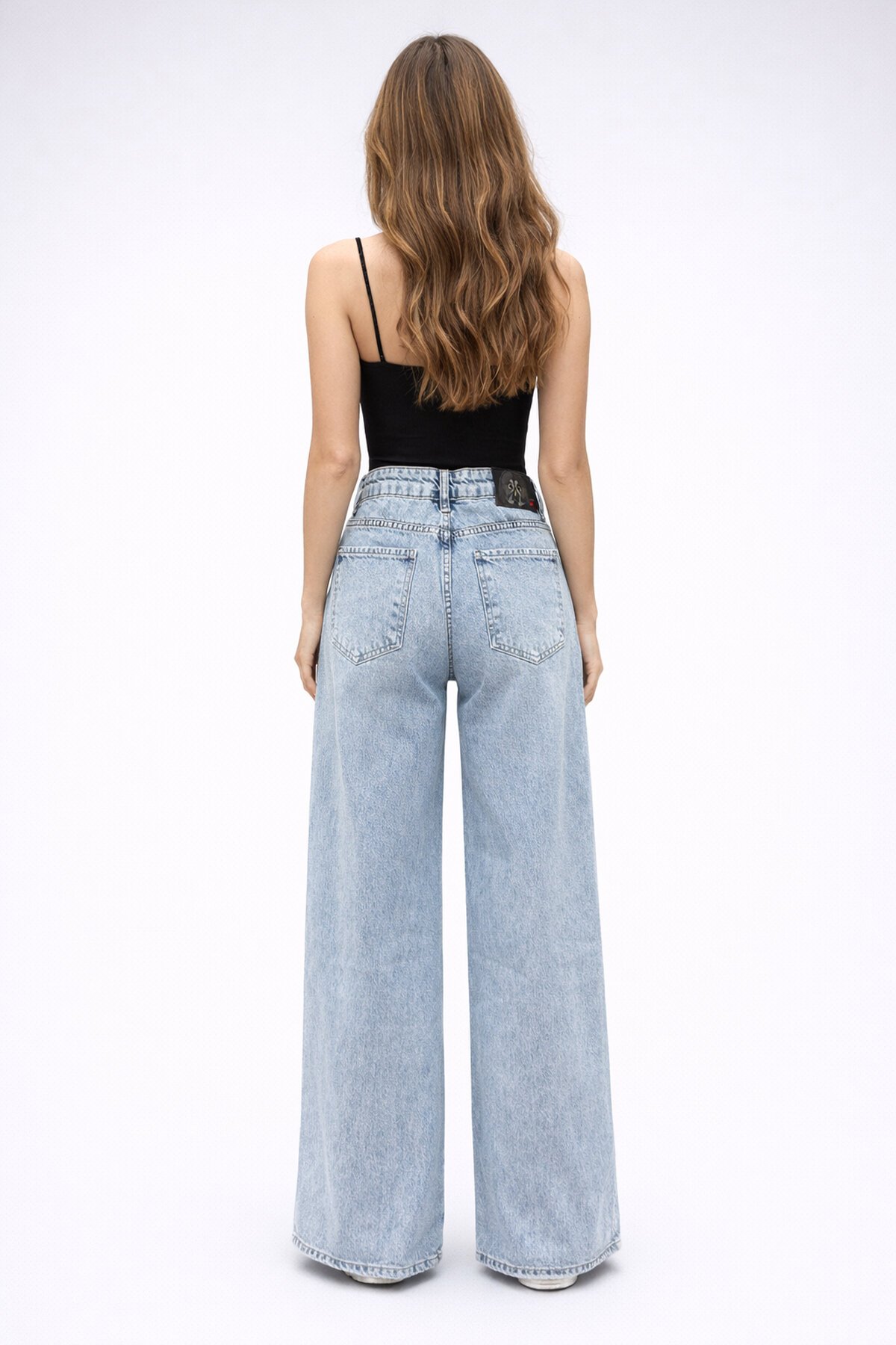 Açık Mavi Geniş Paça Jean
