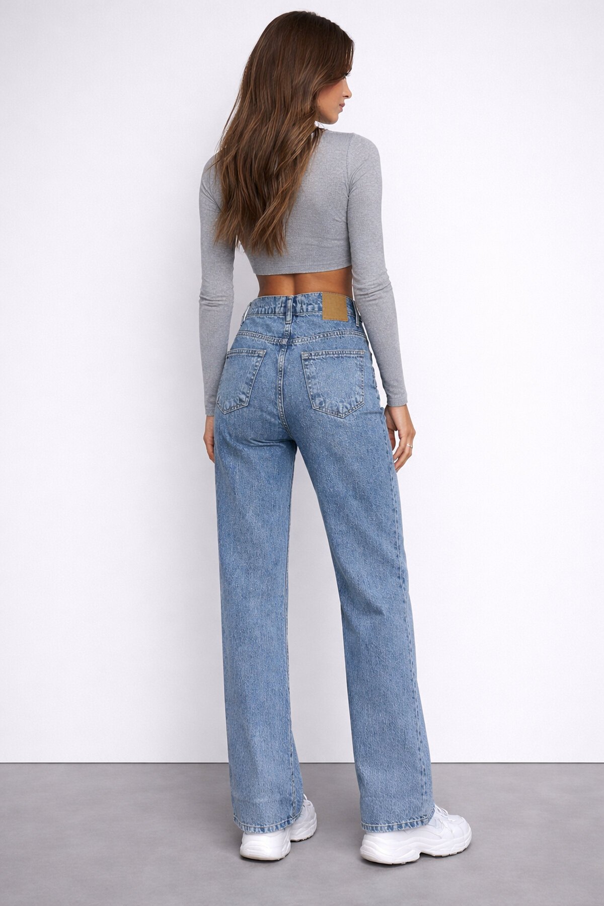 Açık Mavi Yüksek Bel Jean