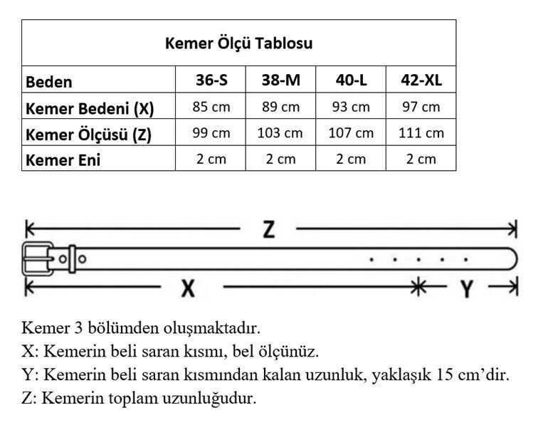 Bağ Tokalı 4 LÜ set Kadın Kemeri