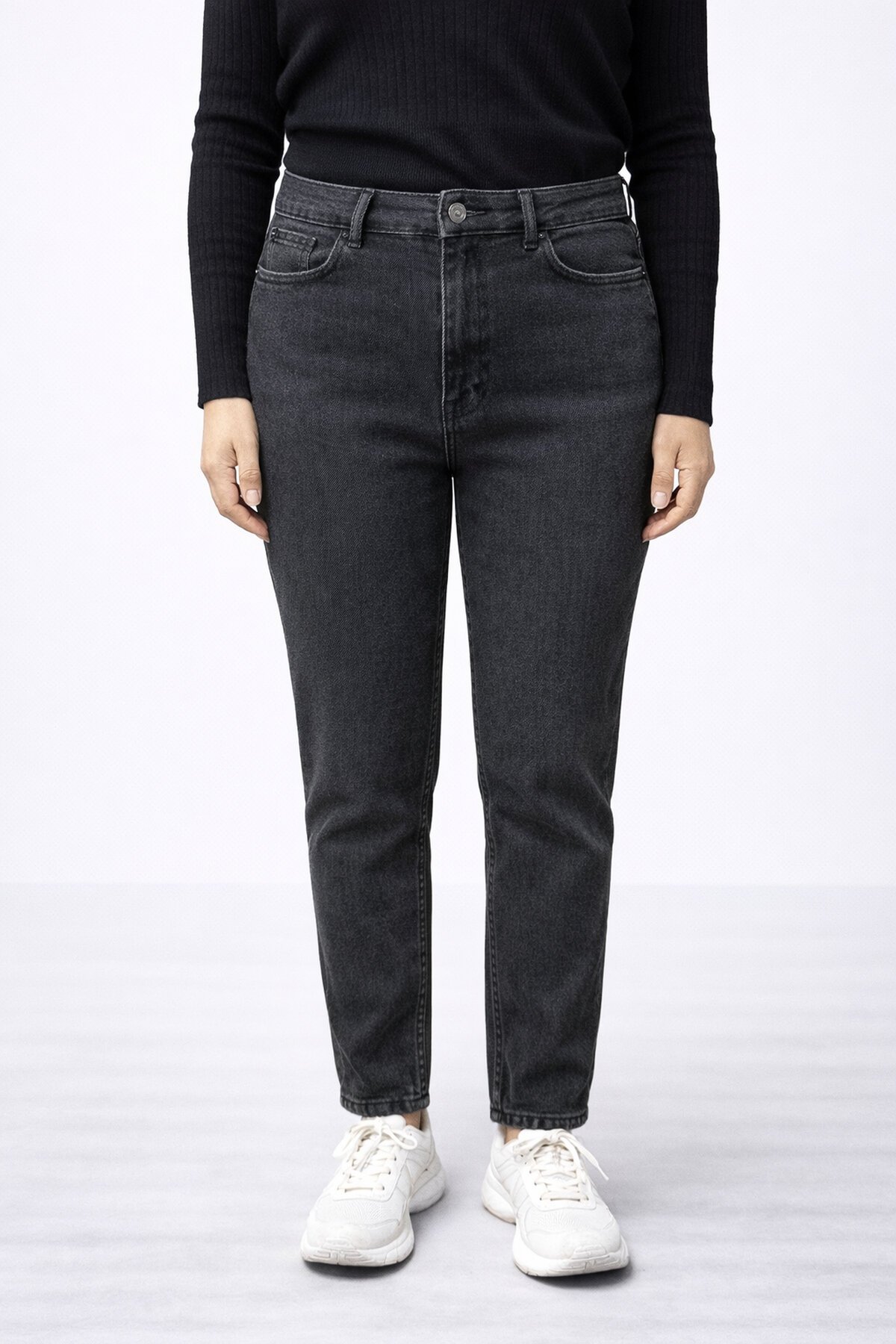 Büyük Beden Esnek Siyah Jean