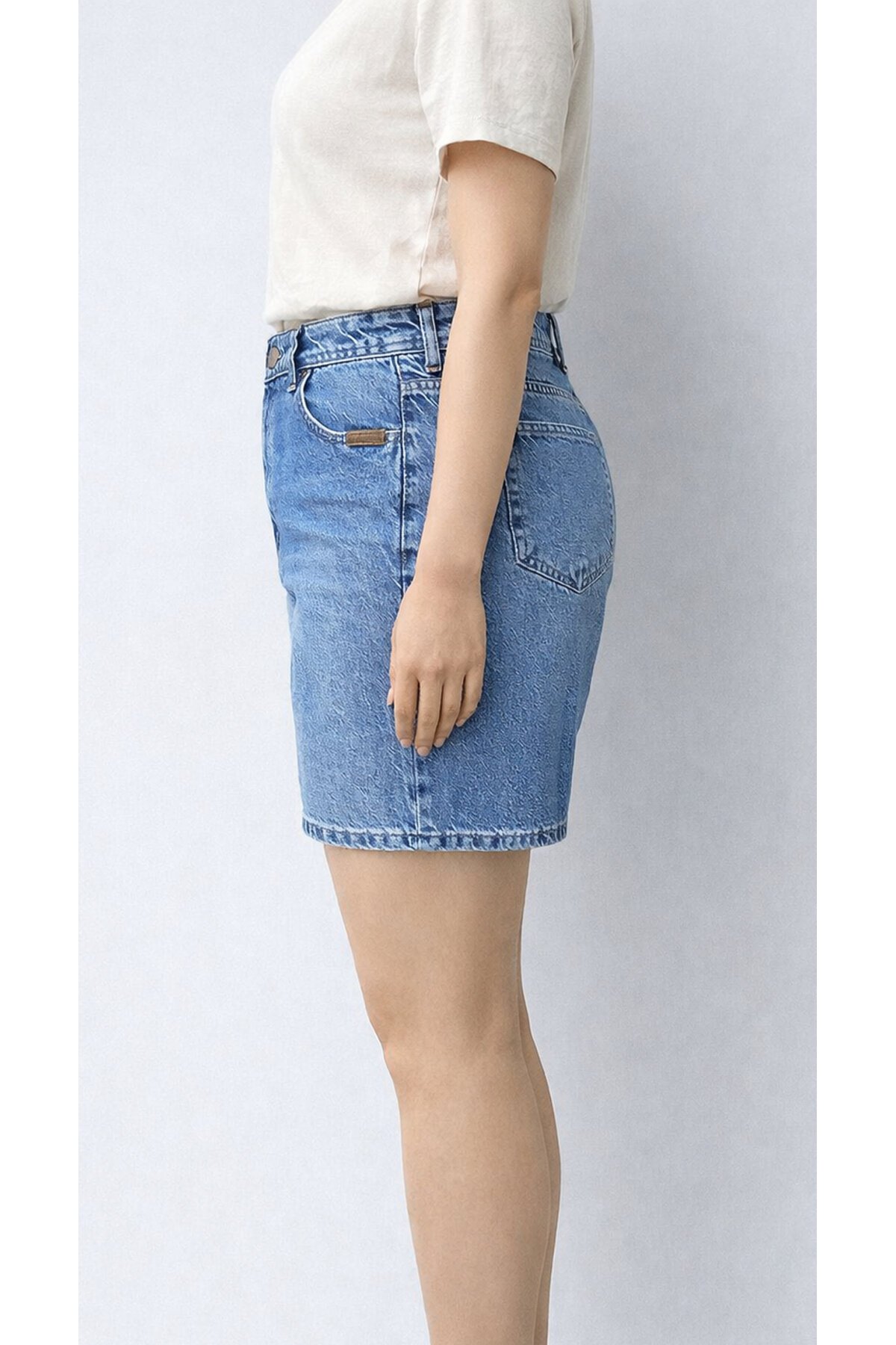 Büyük Beden Mavi Jean Şort