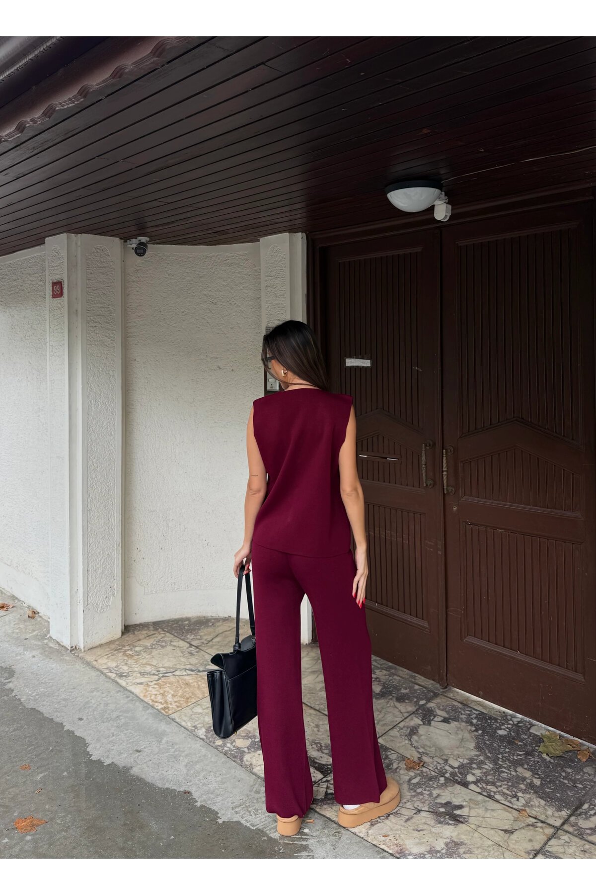 Çelik Yelek ve Palazzo Pantolon İkili Takım