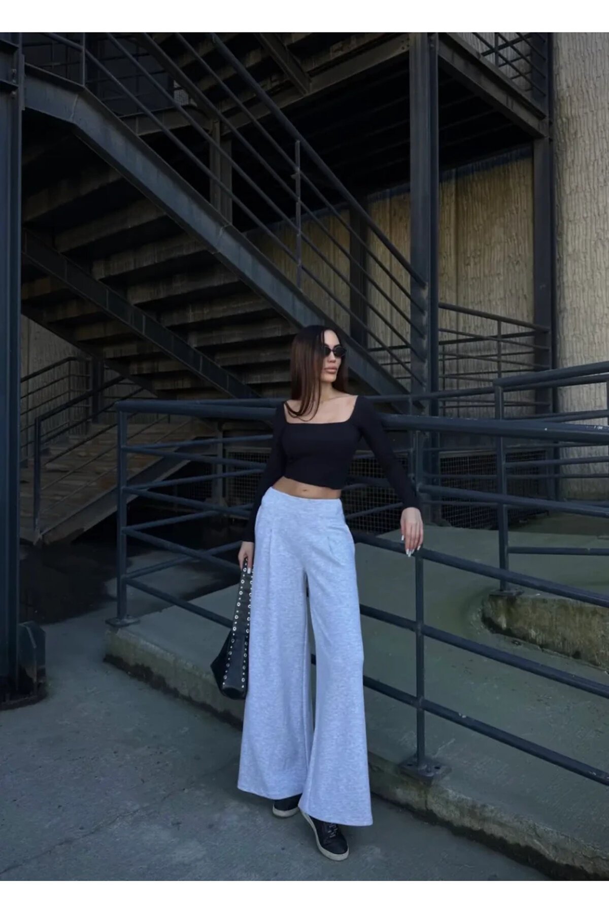 Cepli İspanyol Paça Modal Kumaş Pantolon