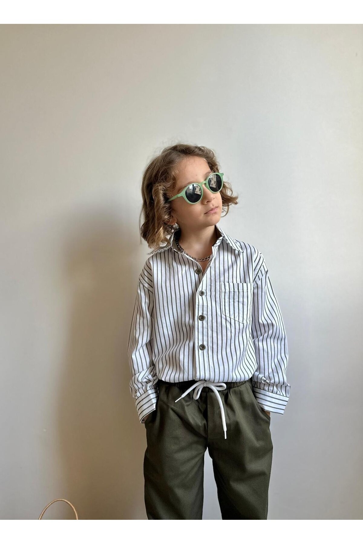 Erkek Çocuk Gabardin Pantalon ve Gömlek Alt Üst Takım