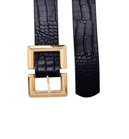 Geniş Tokalı Krokodil Desen Kemer, Ceket Kemeri, Gömlek Kemeri, Elbise Kemeri