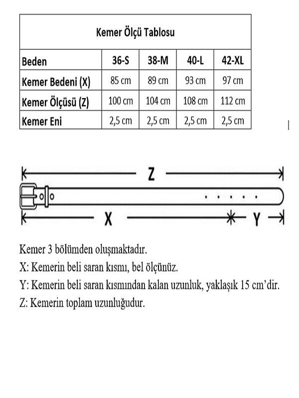 Gold Görünümlü Tokalı Kemer