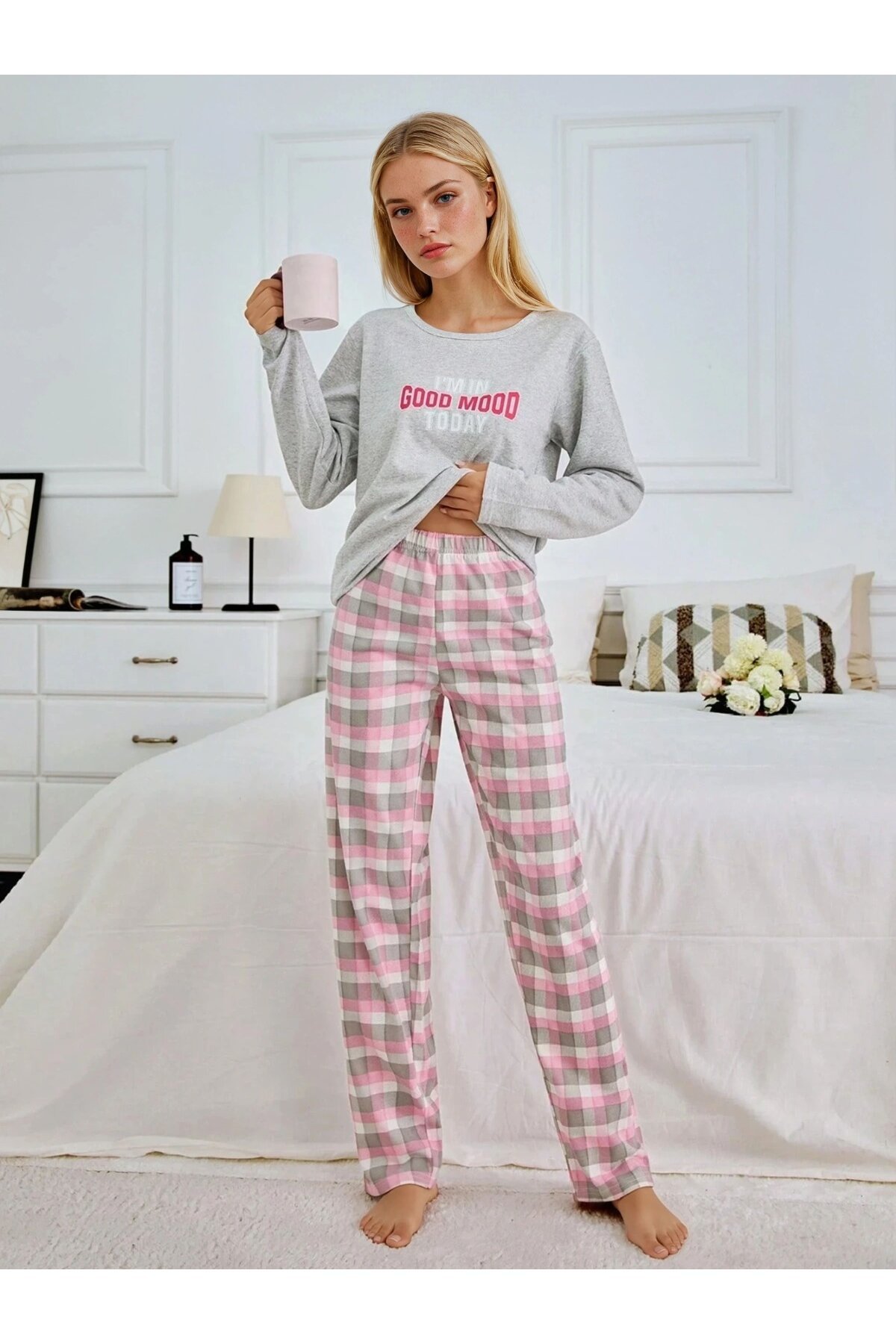 Good Mood Süprem Kumaş Kadın Pijama Takımı