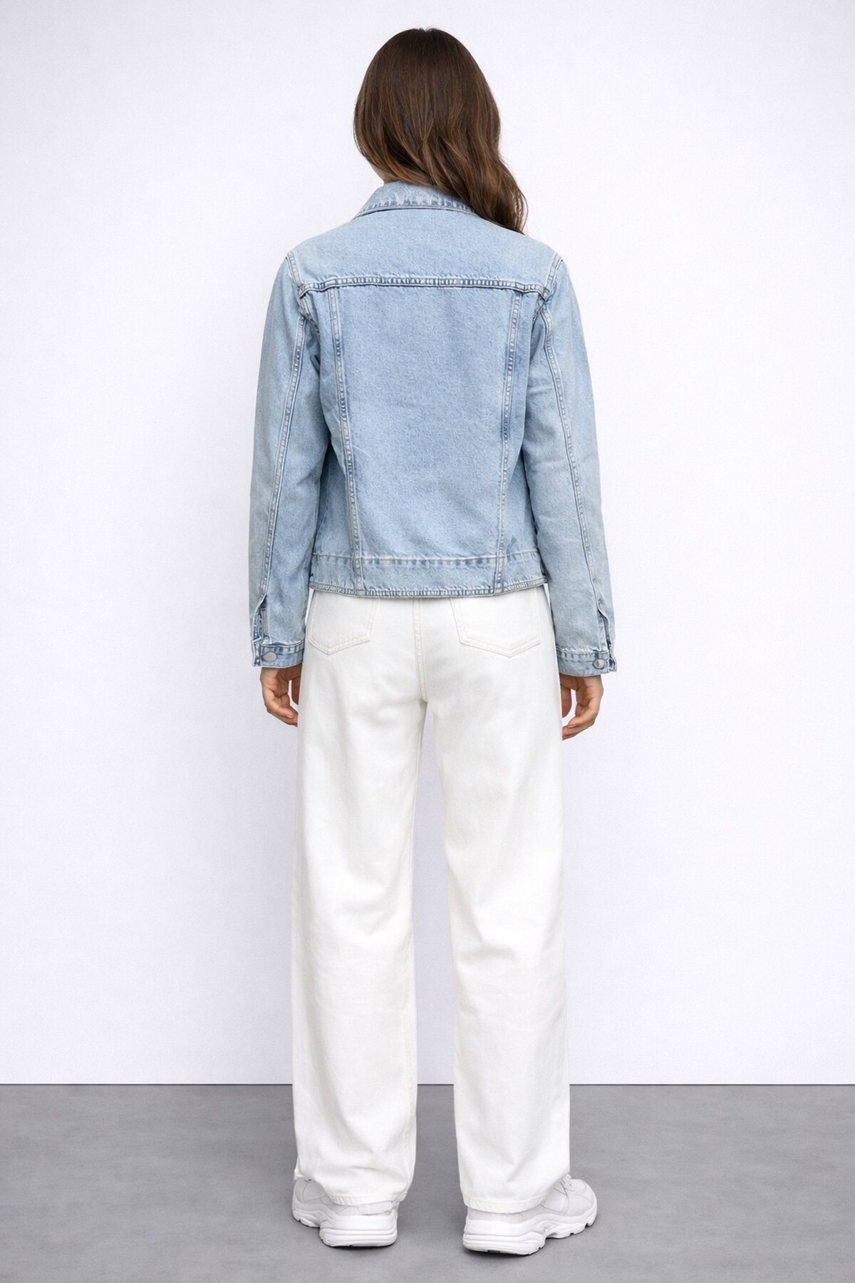 Kadın Açık Mavi Jean Ceket
