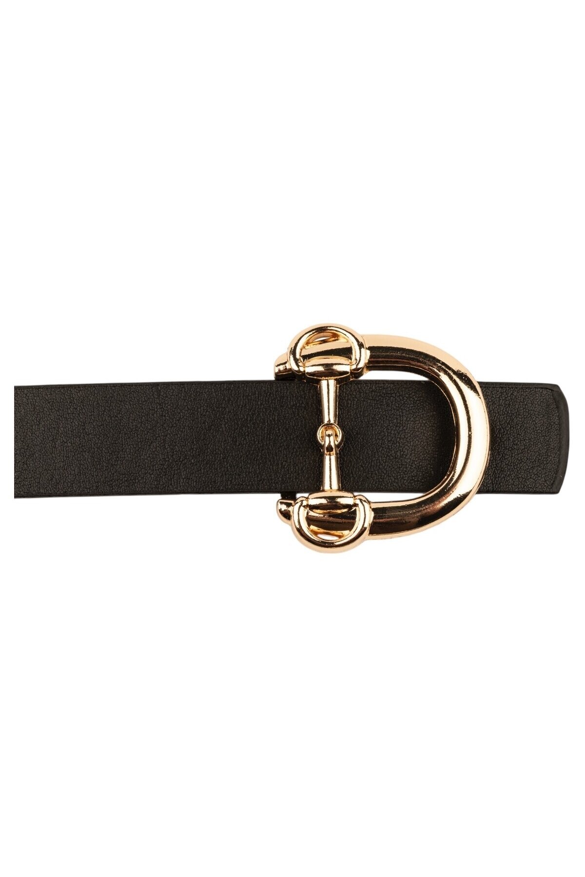 Kadın Modern D Tokalı Siyah_Taba Kemer