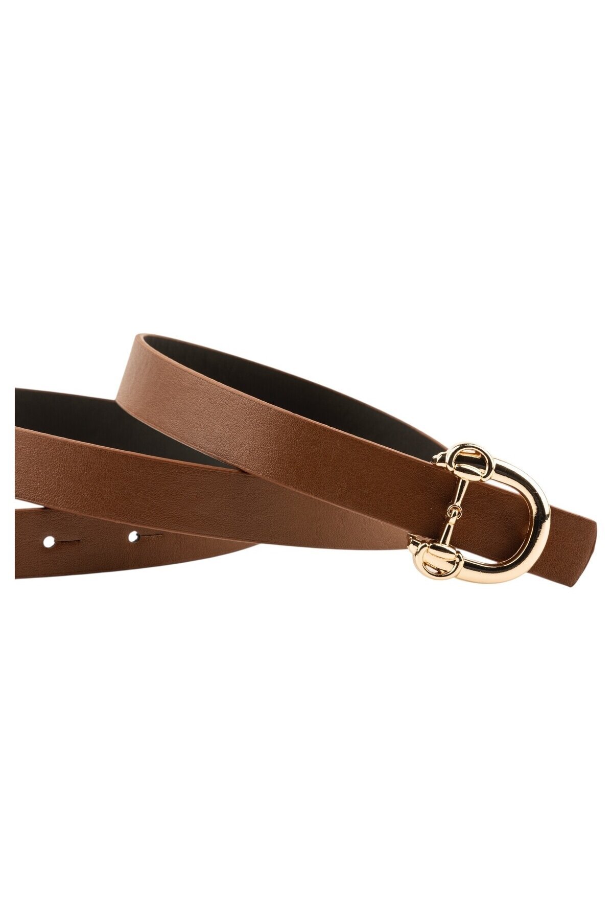 Kadın Modern D Tokalı Taba Kemer