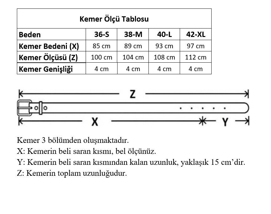 Kadın Oval Tokalı Kemer
