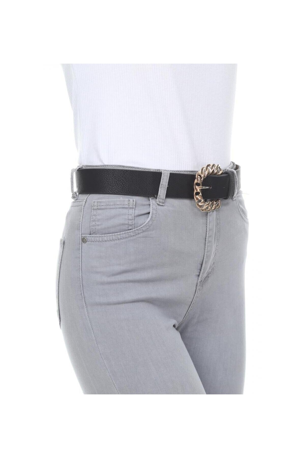 Kadın Zincir Desen Tokalı Kemer