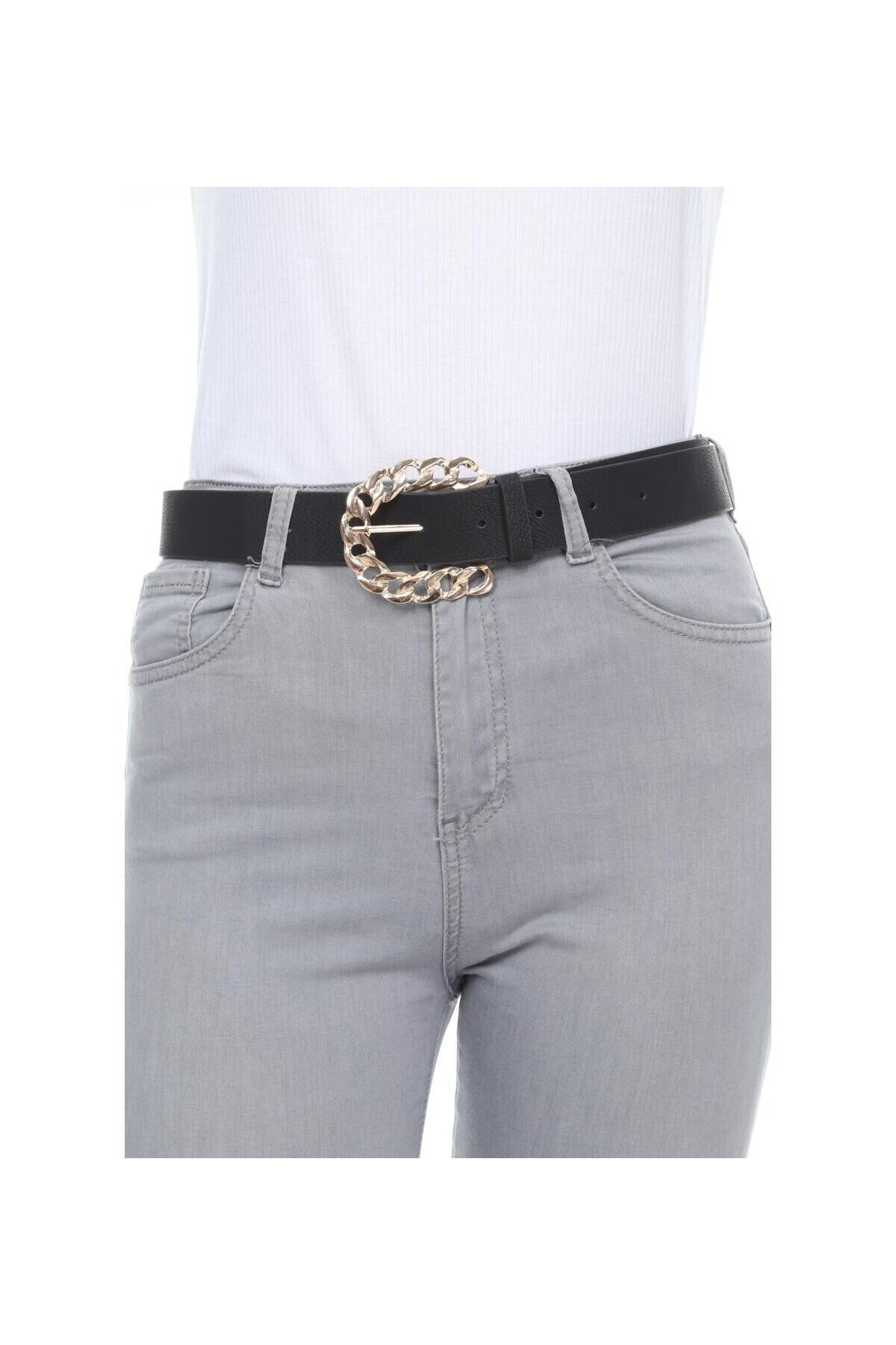 Kadın Zincir Desen Tokalı Kemer