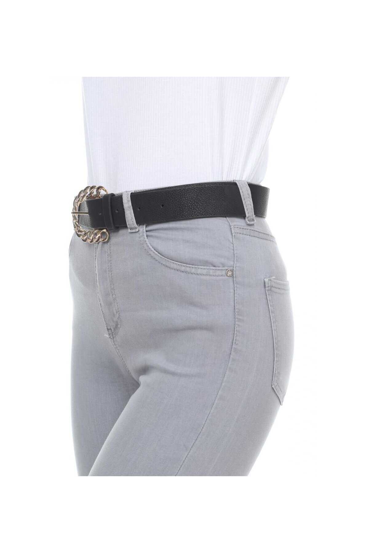 Kadın Zincir Desen Tokalı Kemer