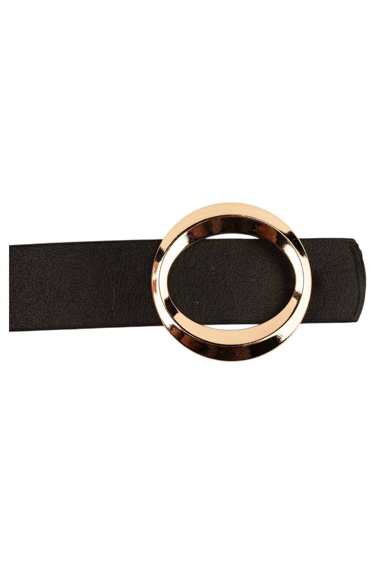 Kalın Halka Tokalı İkili Set Siyah_Taba Kadın Kemeri