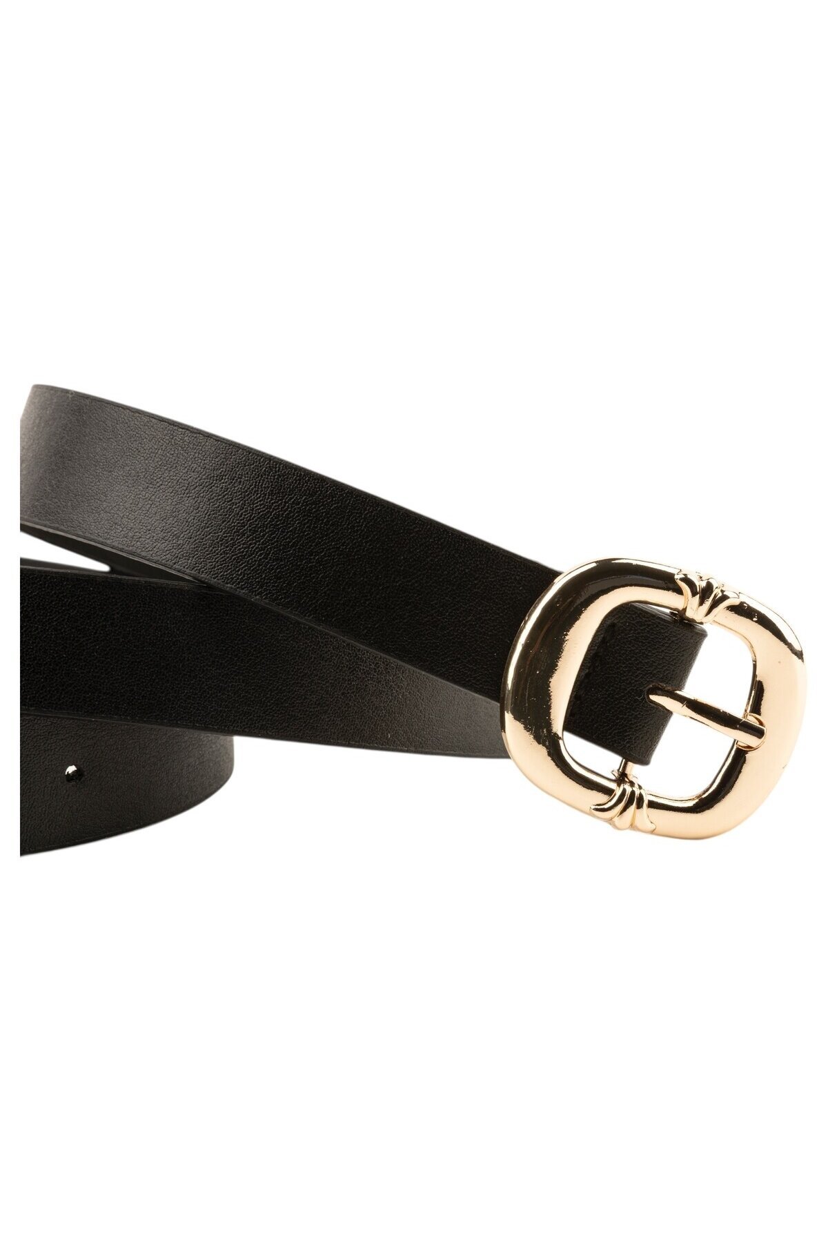 Kalın Kare Tokalı İkili Set Siyah_Taba Kadın Kemeri