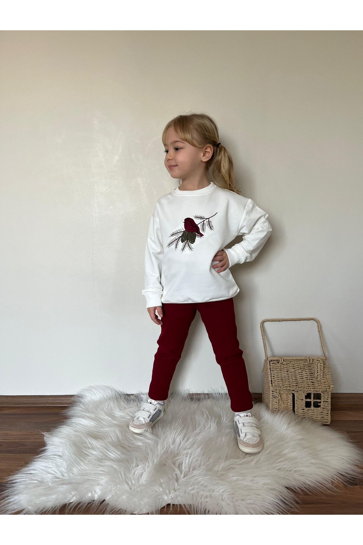 Kız Çocuk Baskılı Alt Üst Eşofman Takım