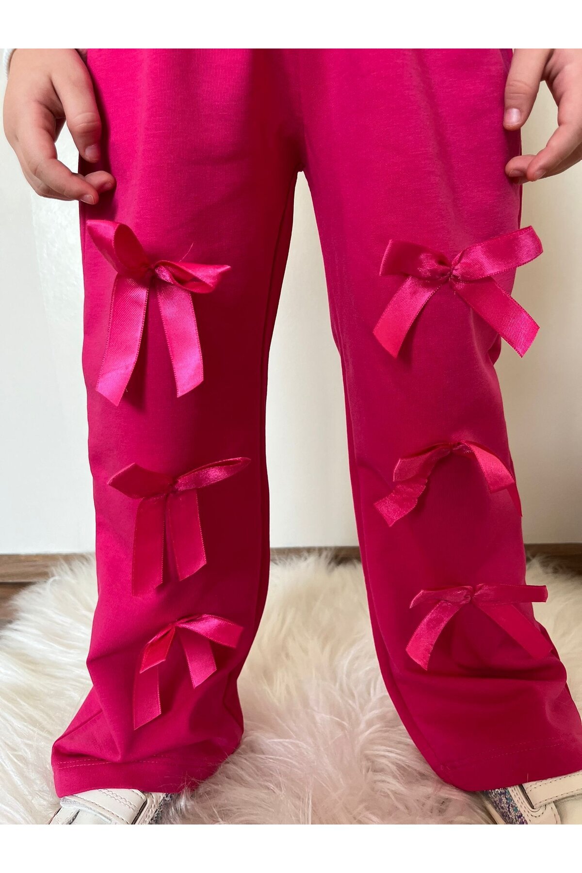 Kız Çocuk Kurdela Detay Eşofman Alt Üst Takım