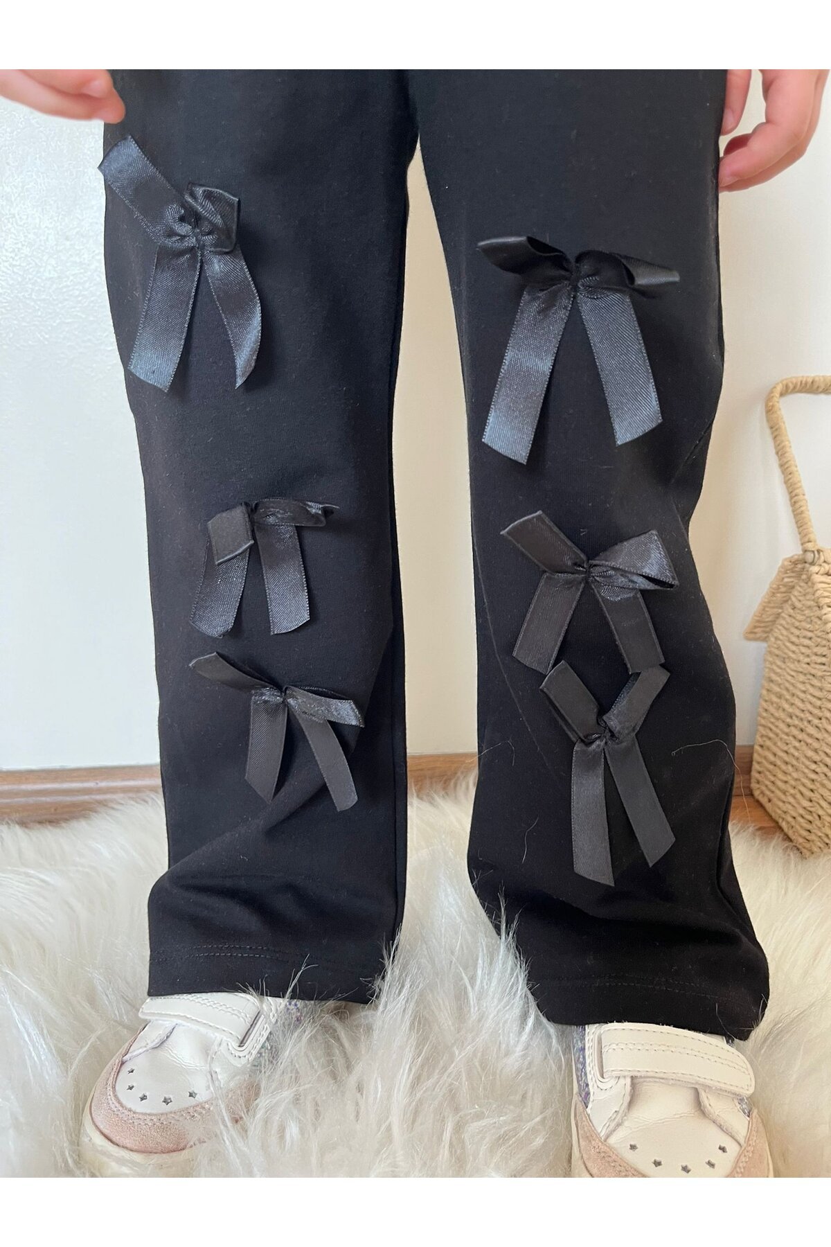 Kız Çocuk Kurdela Detay Eşofman Alt Üst Takım