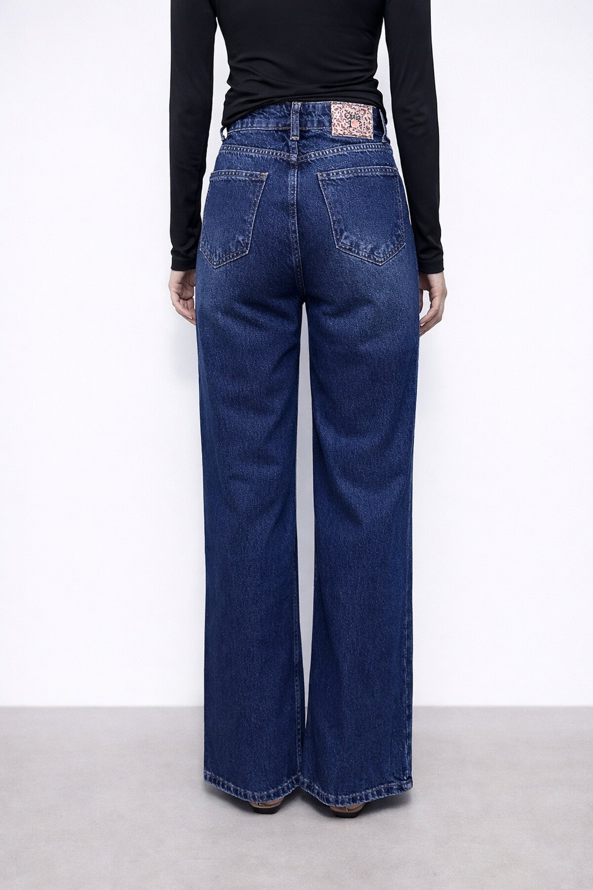 Lacivert İspanyol Paça Jean