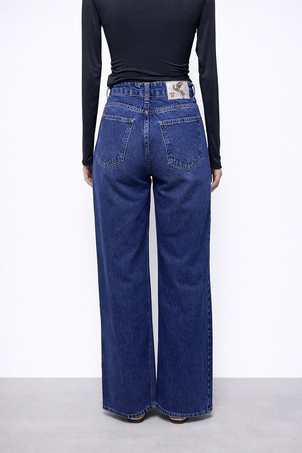 Lacivert İspanyol Paça Kadın Jean