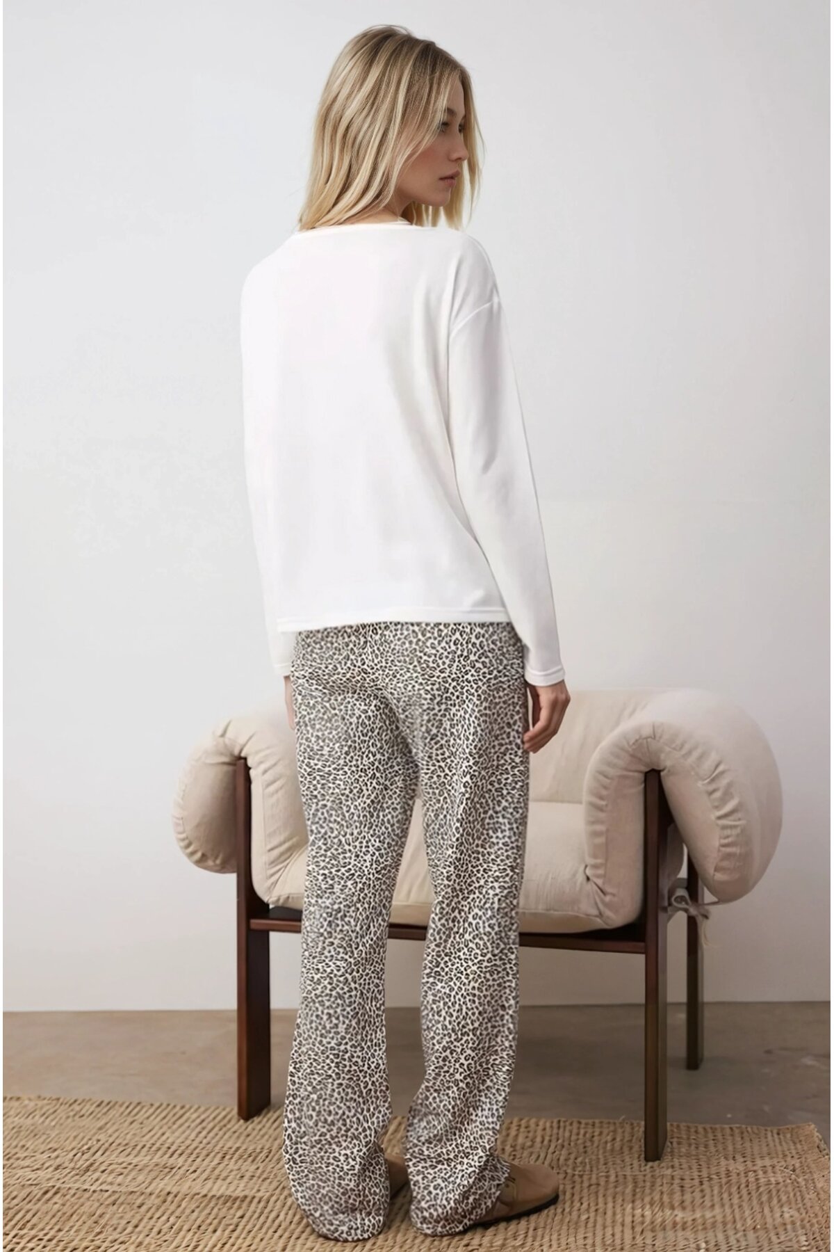 Leopar Desenli More Love Kadın Pijama Takımı