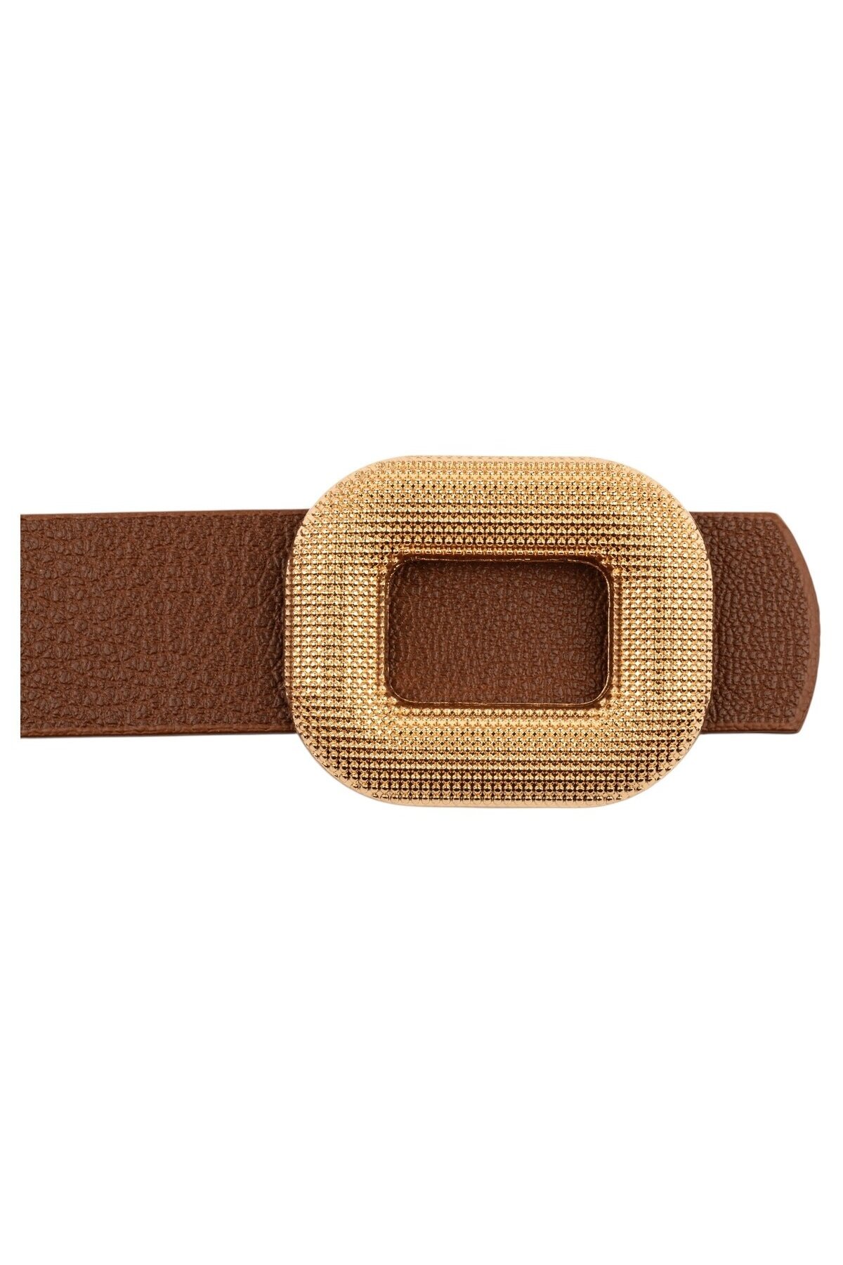 Mozaik Kare Tokalı İkili Set Siyah_Taba Kadın Kemeri