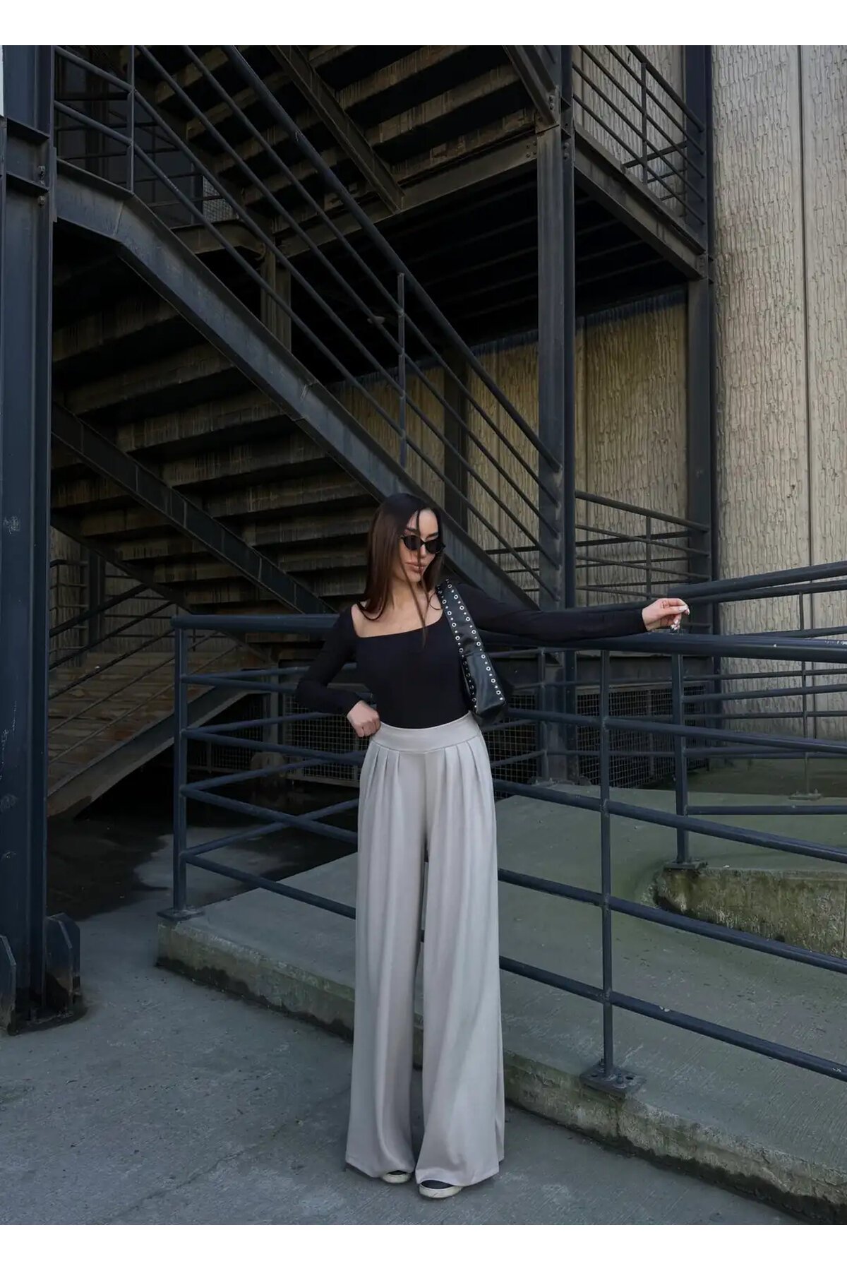 Pile Detaylı İspanyol Paça Oysho Kumaş Pantolon