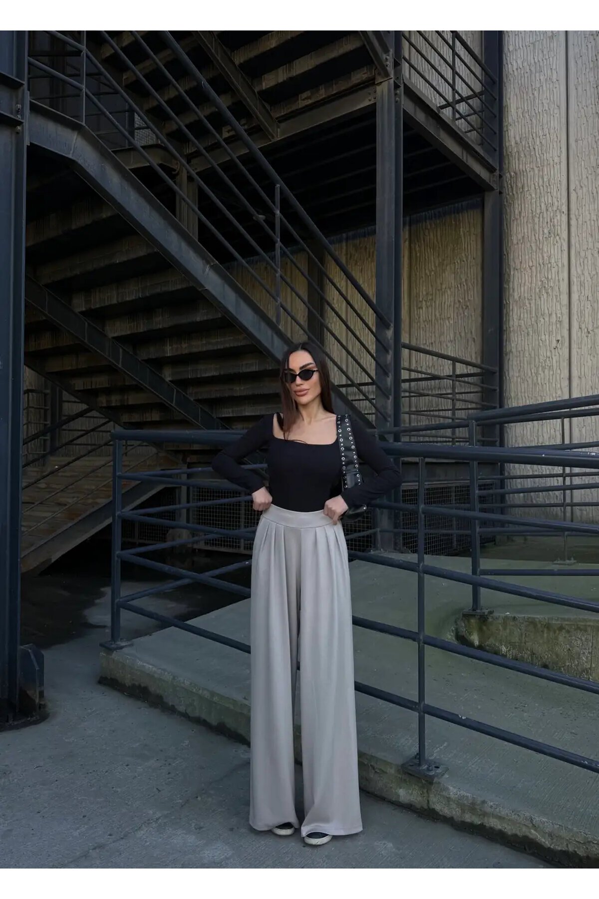 Pile Detaylı İspanyol Paça Oysho Kumaş Pantolon