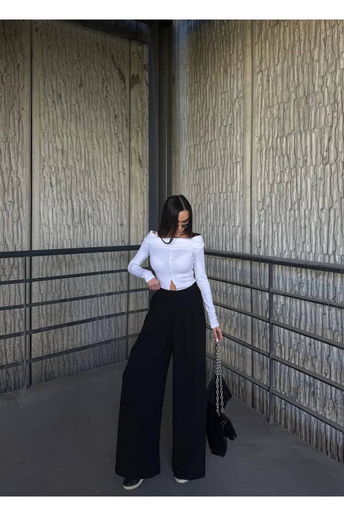 Pile Detaylı İspanyol Paça Oysho Kumaş Pantolon