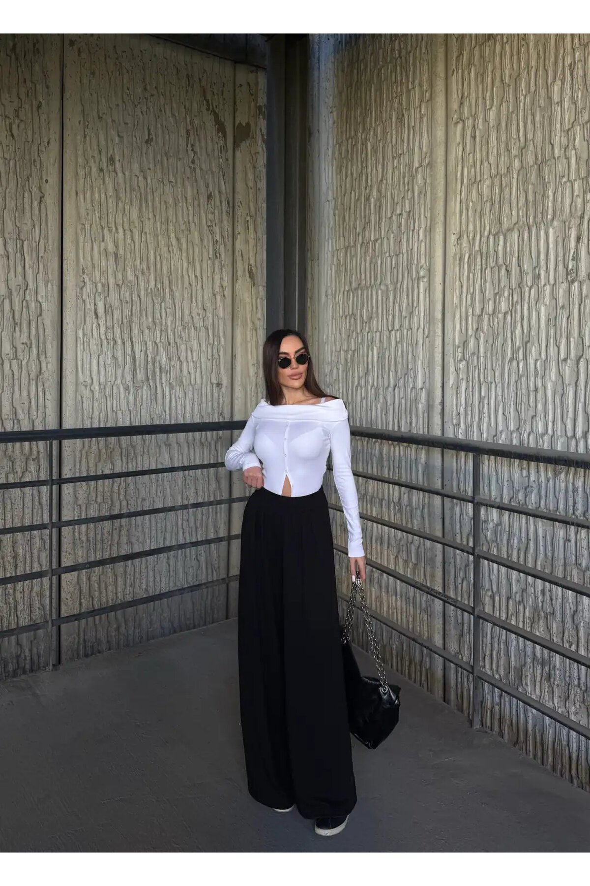 Pile Detaylı İspanyol Paça Oysho Kumaş Pantolon