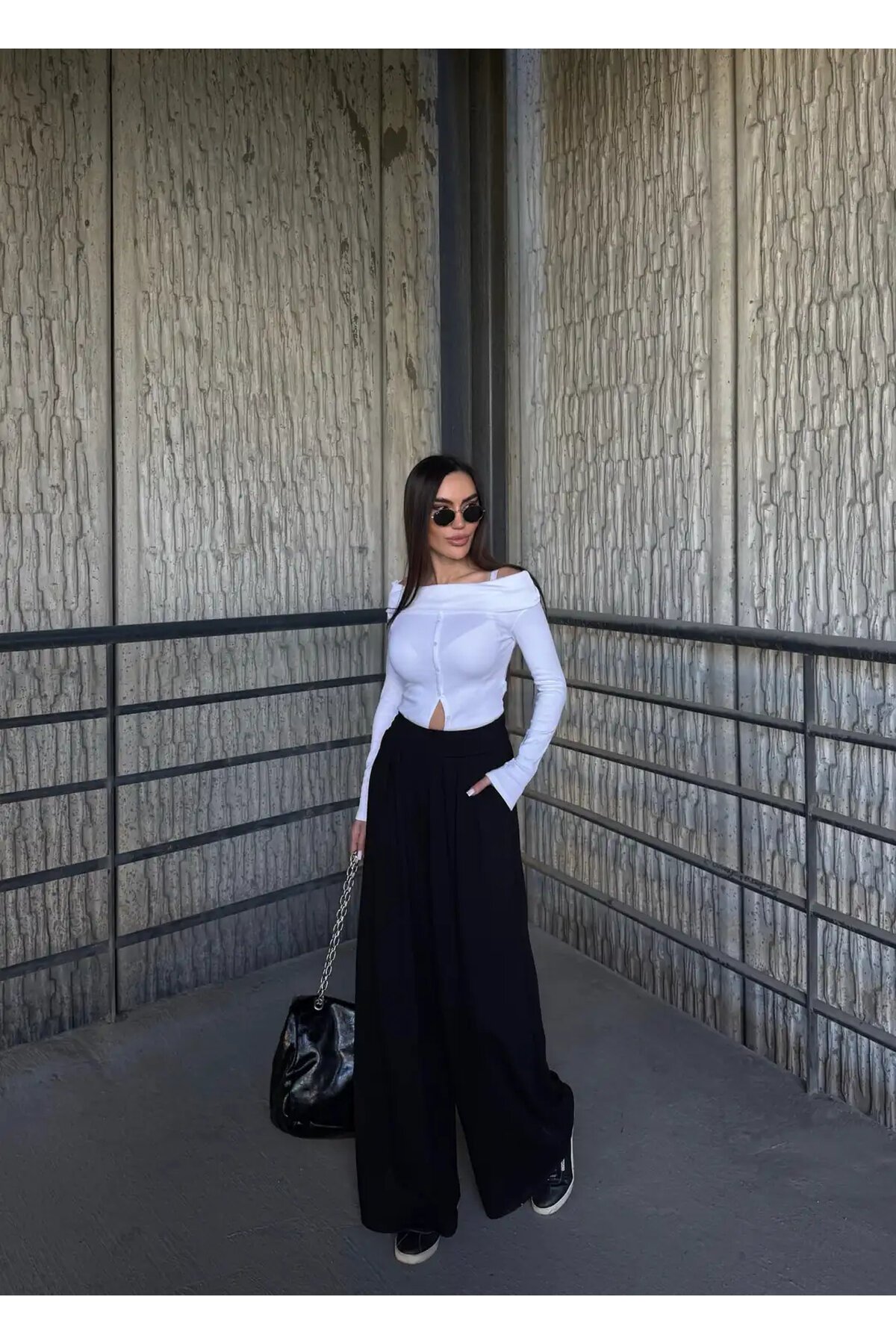 Pile Detaylı İspanyol Paça Oysho Kumaş Pantolon