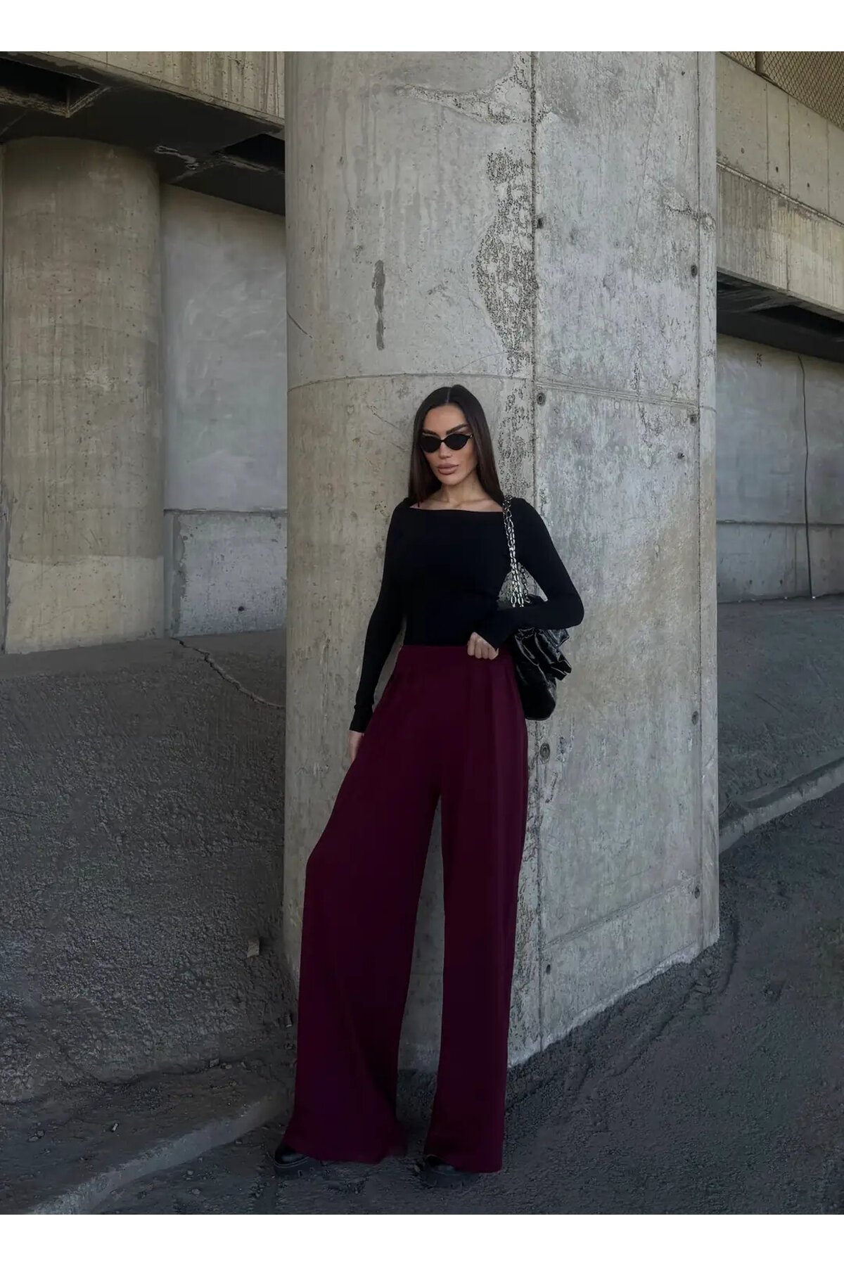 Pile Detaylı İspanyol Paça Oysho Kumaş Pantolon