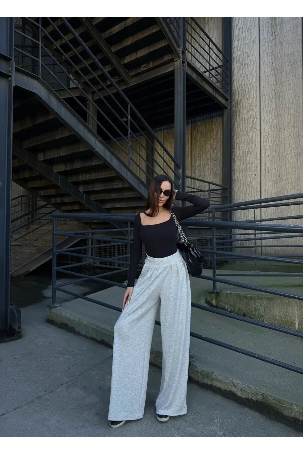 Pile Detaylı İspanyol Paça Oysho Kumaş Pantolon