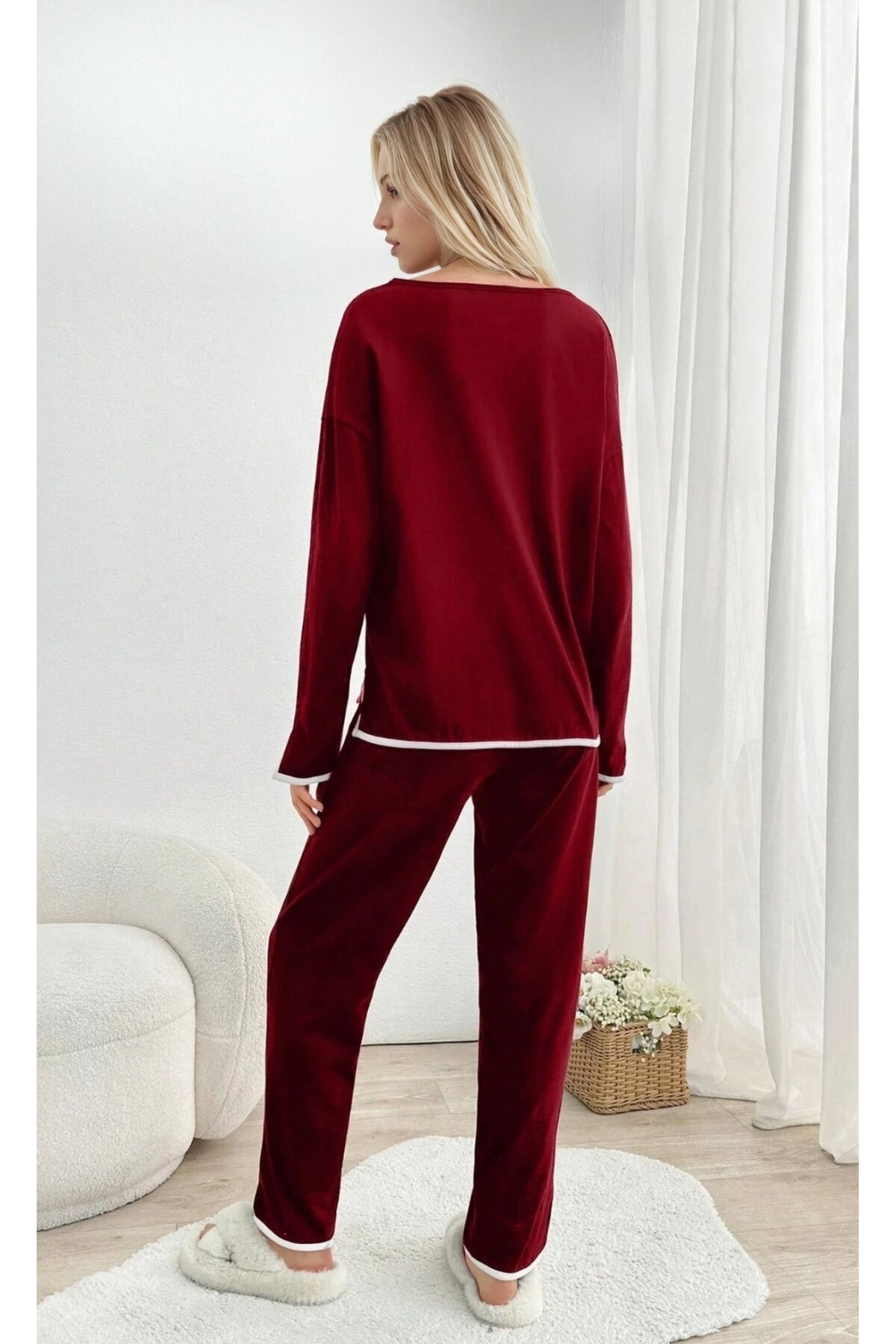 Relax Fit Süprem  Pijama Takım Bordo