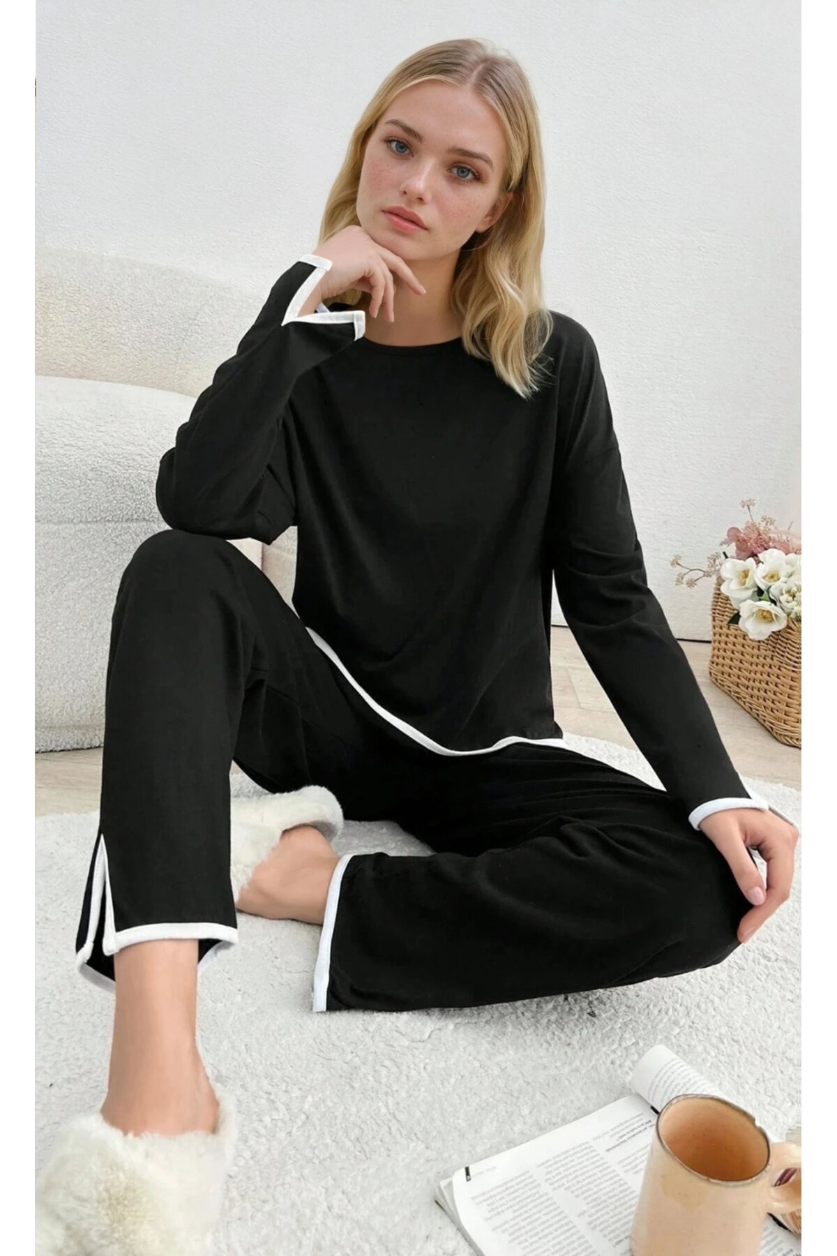 Relax Fit Süprem  Pijama Takım Siyah