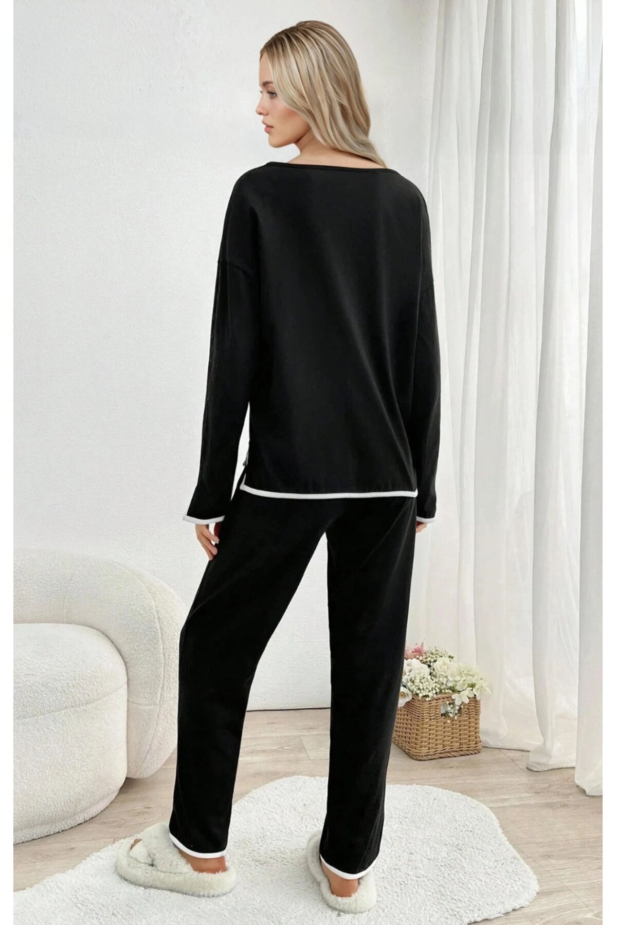 Relax Fit Süprem  Pijama Takım Siyah