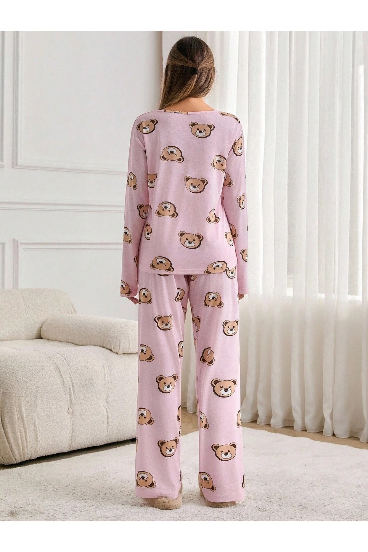 Sweet Teddy Pembe Suprem Pijama Takımı